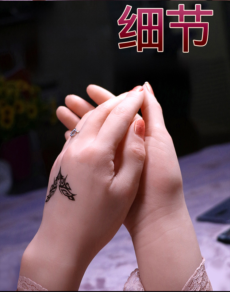 Jiuai Silicone Hand Model Display Prop, Slim Jade Right Hand, Manual, Flesh Tone — detail image 19