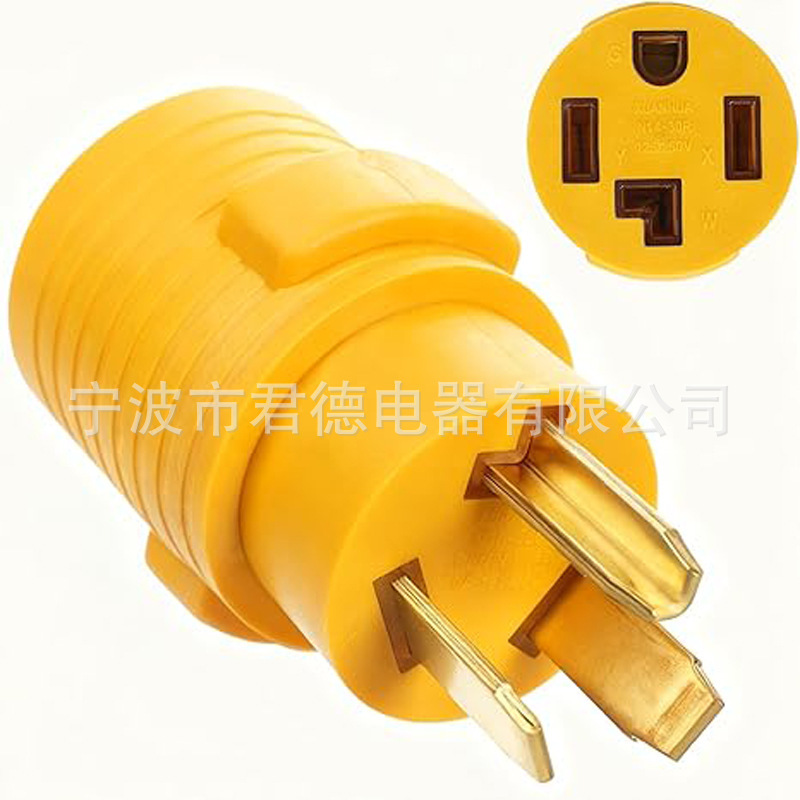 Dryer plug adapter 3-prong to 4-prong 10-30P to 14-30R dryer socket converter Dryer plug adapter 3-prong to 4-prong 10-30P to 14-30R dryer socket converter