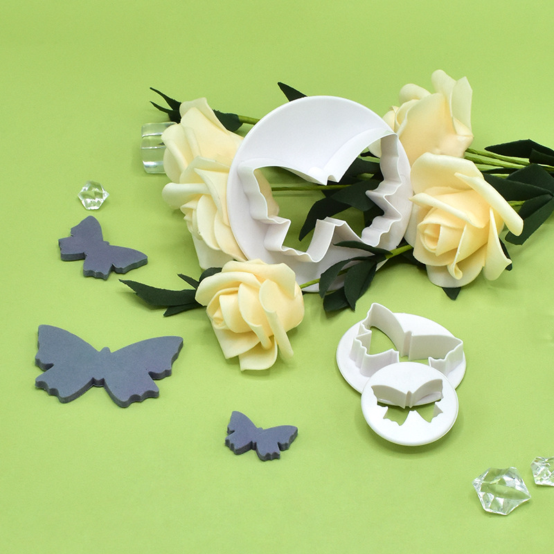 Molde de corte de mariposa para pasteles, molde de galletas simulado, suministros creativos para hornear