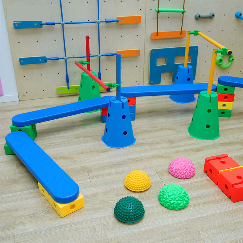 Vientiane combinación barril de helado barril de ejercicios juguetes para niños ladrillo sensorial equipo de entrenamiento de jardín de infantes ladrillo cuadrado de equilibrio