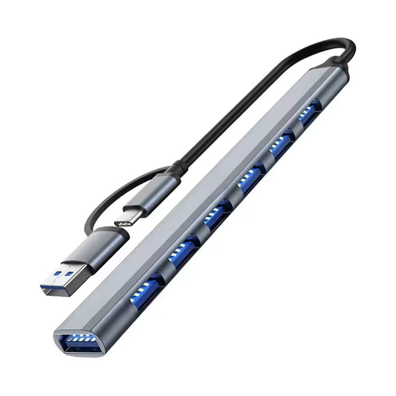 Hub концентратор 7 порта делитель u один перетаскиватель семь b3.0 удлинитель ноутбук док-станция два в одном