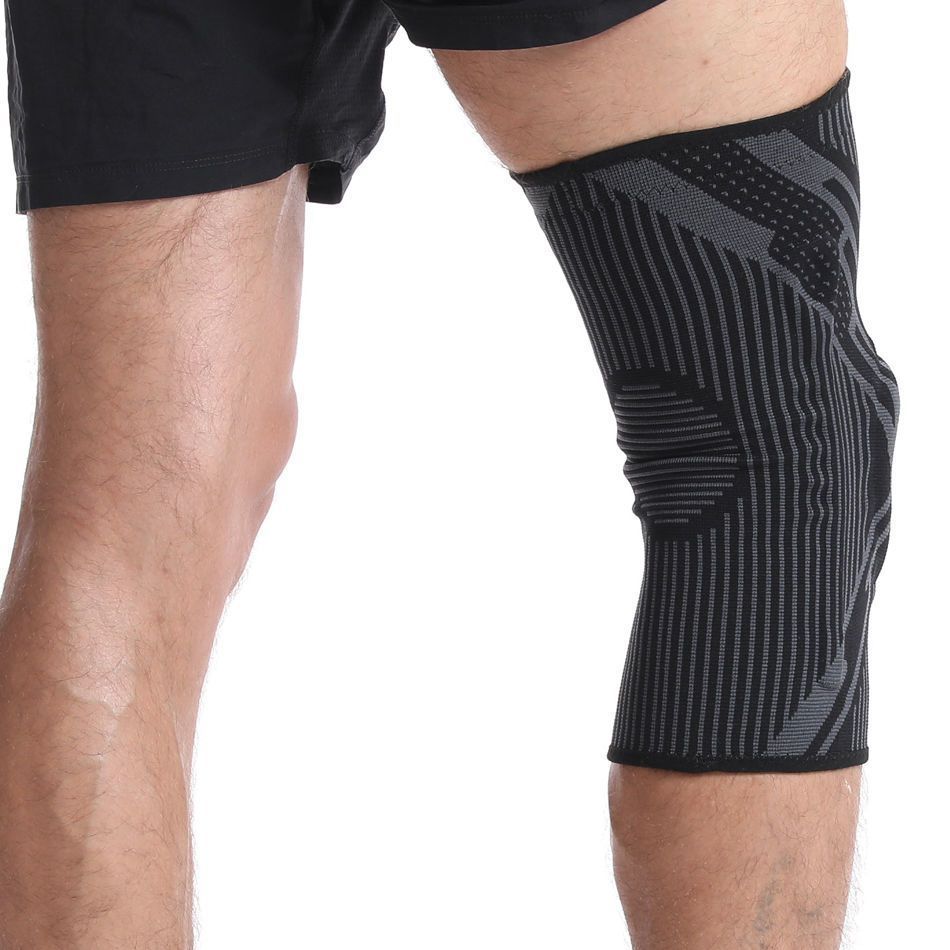 Rodilleras deportivas de verano para saltar la cuerda de nailon alargada para correr baloncesto para hombres y mujeres cubierta protectora profesional antideslizante para rodillas