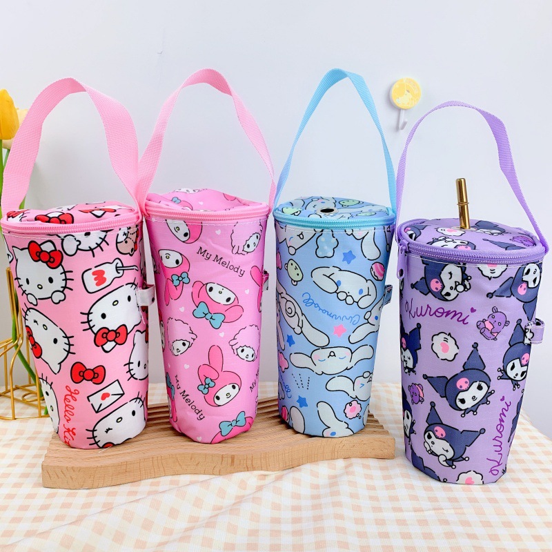 新款卡通奶茶杯套玉桂狗保冷保温手提水杯袋便捷办公室保温水壶袋