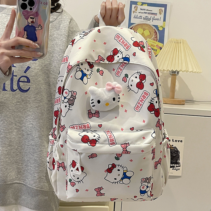 Go Out Graffiti Katie Backpack Cute Lightweight Breathable Shoulder Strap Large Capacity Student School Bag Backpack