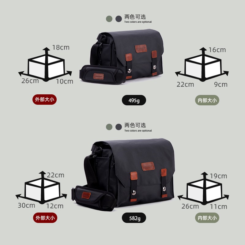 ALFIS 카메라 가방 단일 어깨 방수 캔버스 카메라 가방 크로스 바디 SLR 내부 가방 마이크로 단일 가방 사진 가방