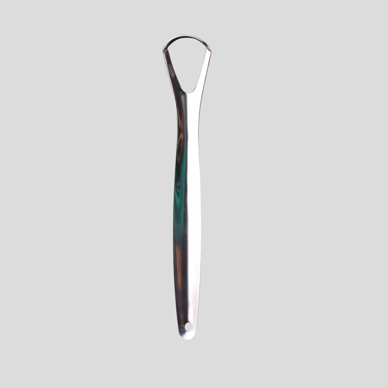 Raspador de Lengua de Acero Inoxidable en Forma de U con Caja de Hierro para Cuidado Bucal