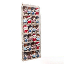 家门后家居鞋子娃娃收纳全封闭拉锁透明居家明星公仔布偶玩偶挂袋