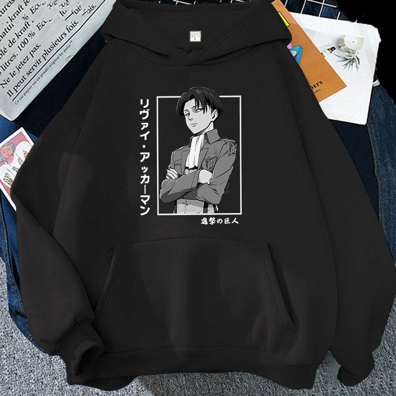 New Fashion Anime Levi Ackerman Printing Hoodies Unisex