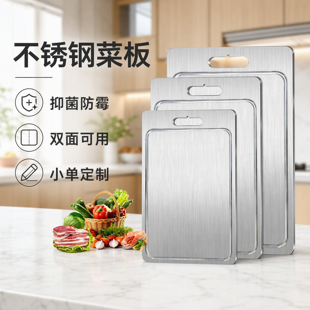 antibacterial double-sided cutting board stainless steel