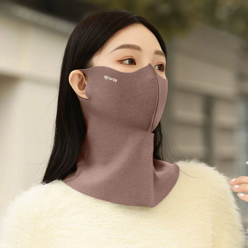 长款冬季防风保暖口罩女护脖子立体显脸小高颜值骑车防晒防寒面罩|undefined