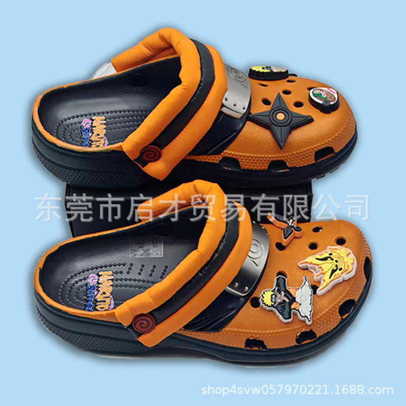 Naruto Sasuke Fourth Hokage Clog Shoes for Men, Adult Outdoor Non-Slip Casual Eva Closed-Toe Slippers