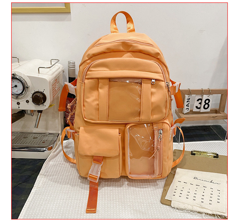 Korean Candy Color Transparent Pocket Backpack Wholesale Nihaojewelry display picture 1