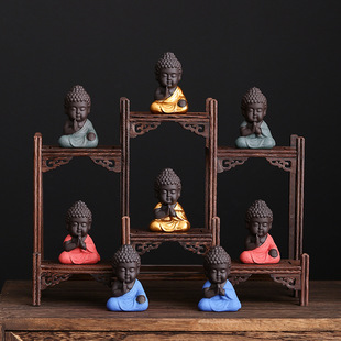 Zhuohong Little Tathagata Purple Clay Little Monk Tea Pet Tea Ceremony Accessories Zen Ceramic Little Monk Decoration Home Ornaments