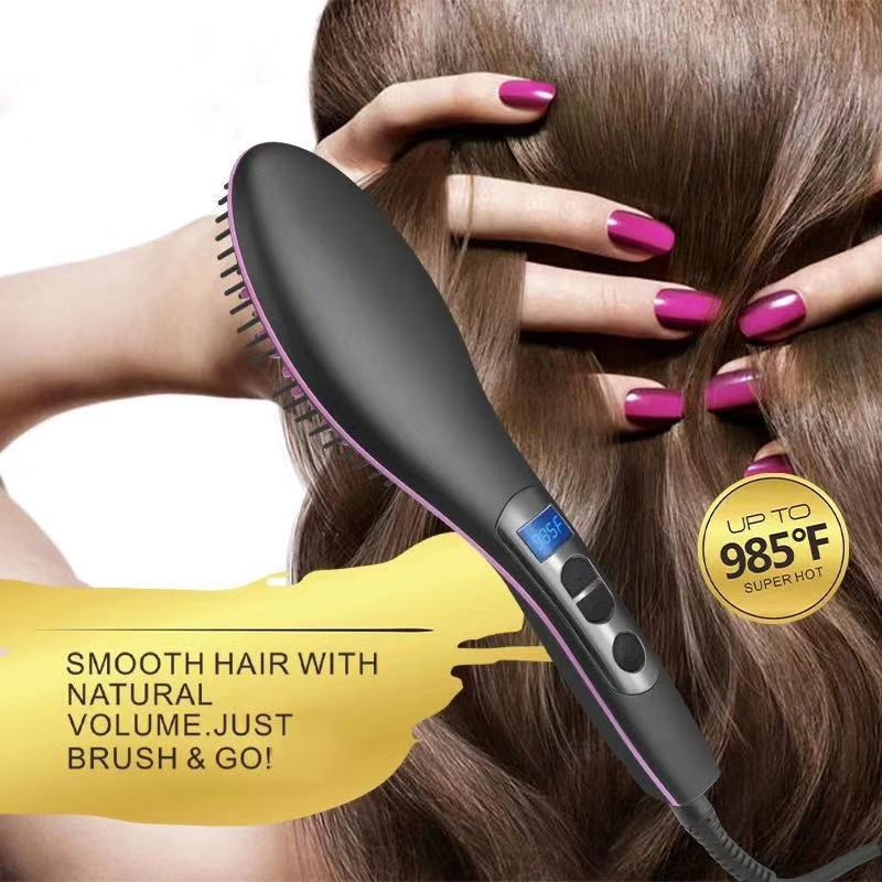 Board Smooth Straightening Simply Electric Straight Hair Einstellbarer Wärmekamm_voghion.com