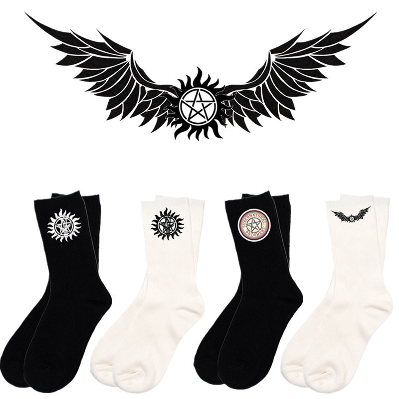 Evil power socks cross-border trend Supernatural evil spirits Stockings printed knitted socks