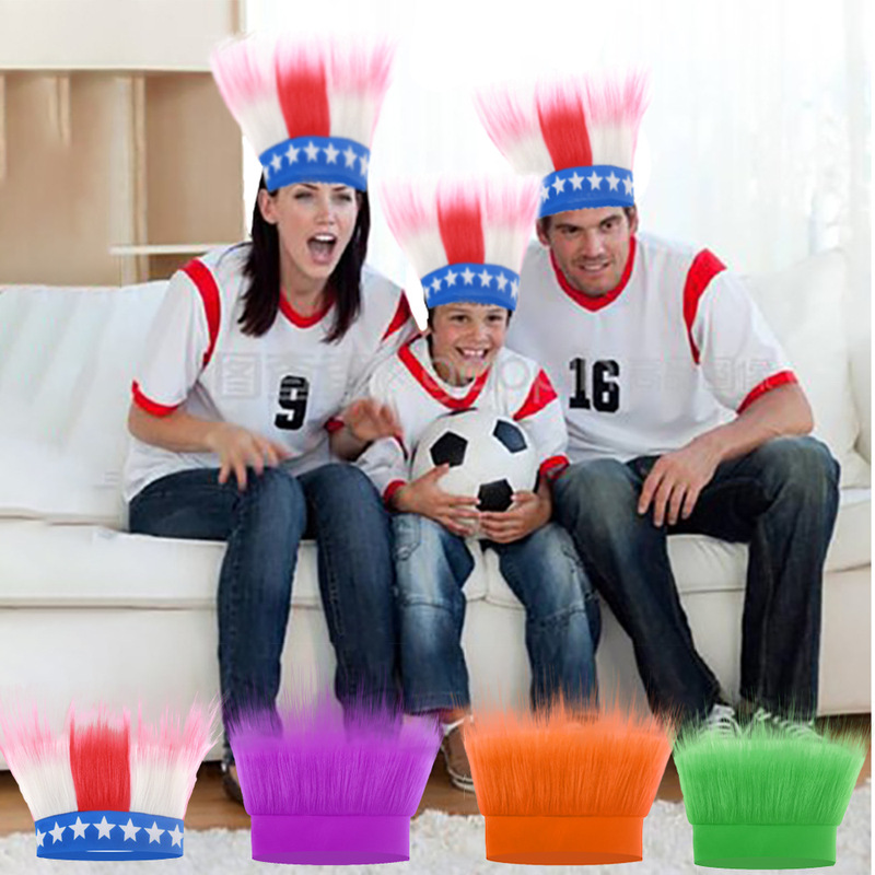 Halloween Party Performance Props Furry Headband Crazy Fan Props Wig Costume Concert Birthday Supplies