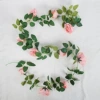 10 large pink rose vine