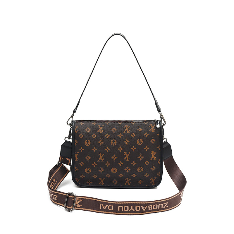 Hong Kong estilo retro bolso de verano 2025 nueva textura transfronteriza bolso de hombro de mujer correa de hombro ancha color contraste de moda mochila