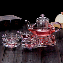 UMC7家用耐高温玻璃茶具套装花茶壶泡红茶器蜡烛加热茶杯英式下午
