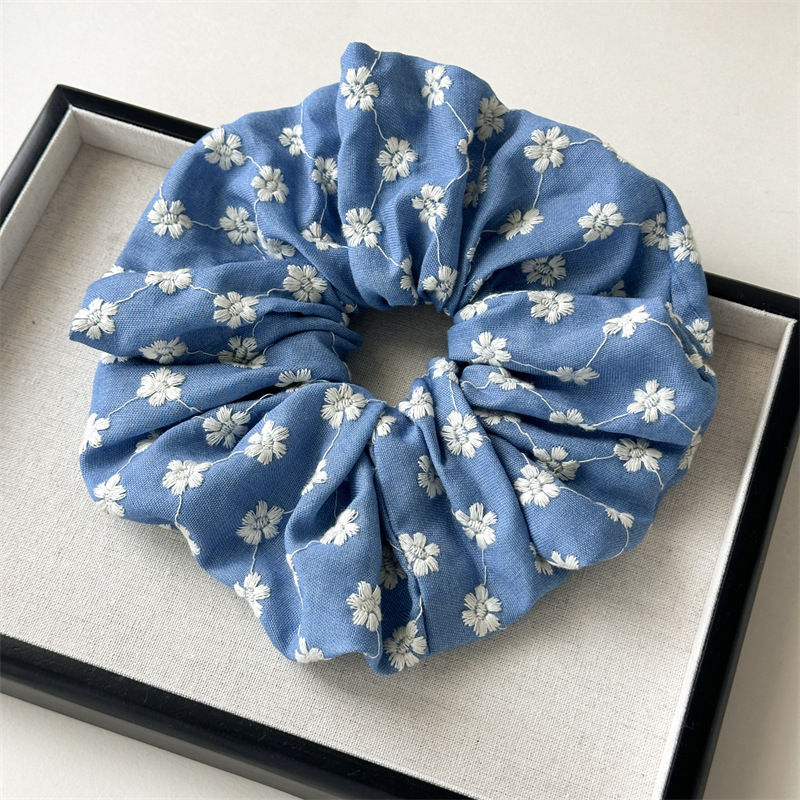 30g Weight Hair Tie Hair Accessories Type 1 Piece Quantity Casual, Holiday, Street Occasion Cloth Material Floral Pattern All Seasons Season Women's Gender Elegant, Retro, Lady Style Elegant Retro Lady Women's Floral Cloth Hair Tie 11