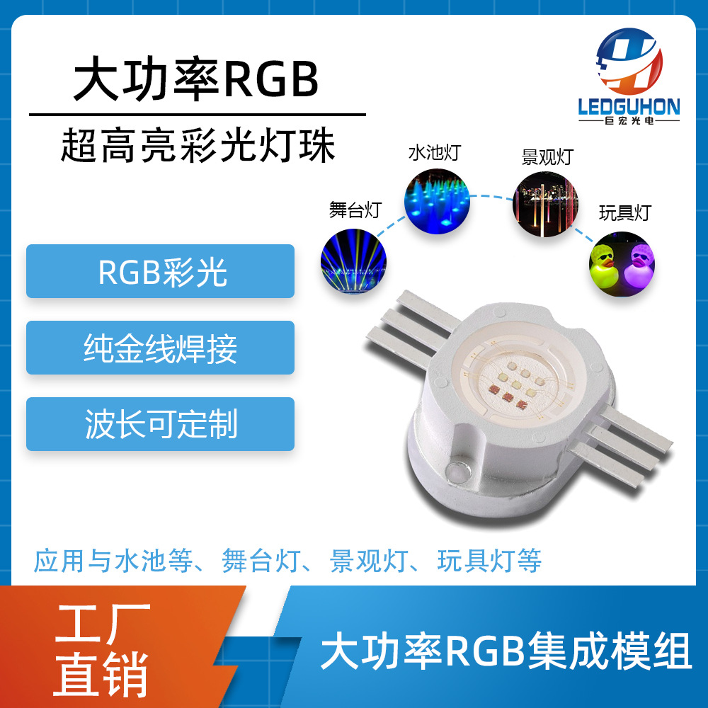 ��������RGBȫ�ʼ���led���龰�۵�ˮ�׵ƴ���10W��ɫ���ɵ���