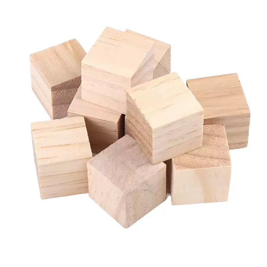 新西兰松木块 原木木料儿童玩具积木数学教具DIY模型益智实木材质