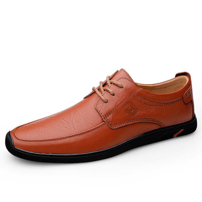Zapatos de cuero casuales comerciales transfronterizos para hombres zapatos de conducción de lazos de cuatro estaciones zapatos de trabajo profesionales zapatos de cuero de vaca zapatos de hombre