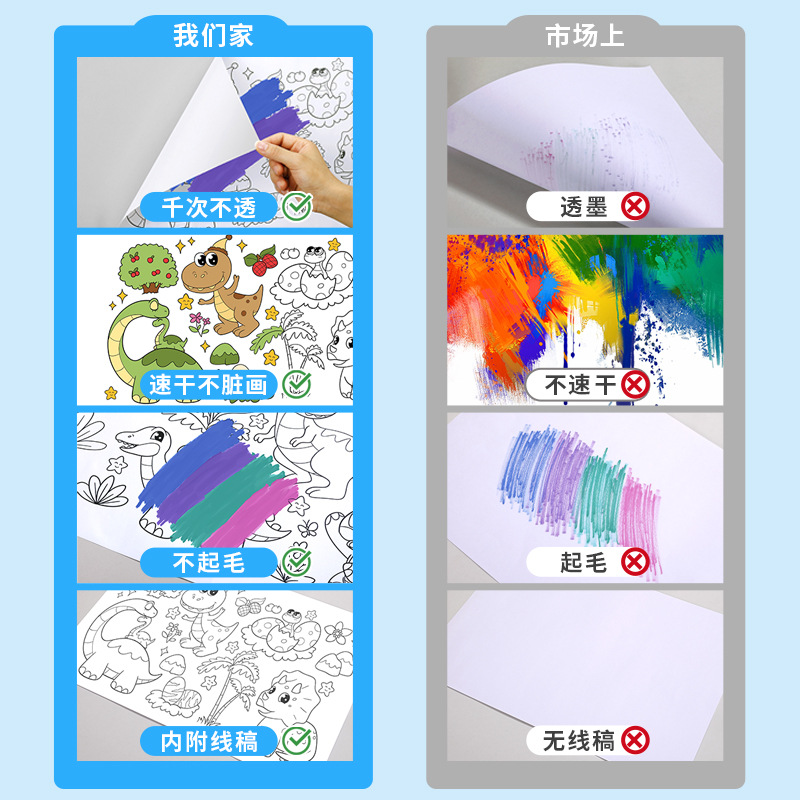 Graffiti transfronterizo papel de pintura grande papel de pintura para niños pegado a la pared graffiti libro para colorear pegatinas para niños pared no sucia