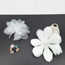 欧根纱立体花朵花瓣花片配件手工diy工艺品服装衣帽头饰发饰材料