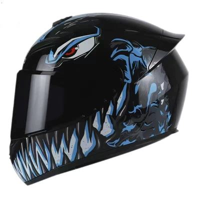 Motosiklet kaskı (dəbilqə) — Electric Vehicle Safety Helmet Venom Cool - venom-blue-m