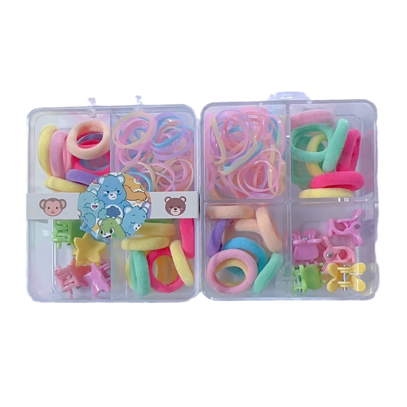 Al por mayor 2.5 pulgadas pulgar pequeño anillo de cabello nuevo niño no lesiones de cabello correa de color caja de chaqueta de cabello pequeña personalidad encantadora