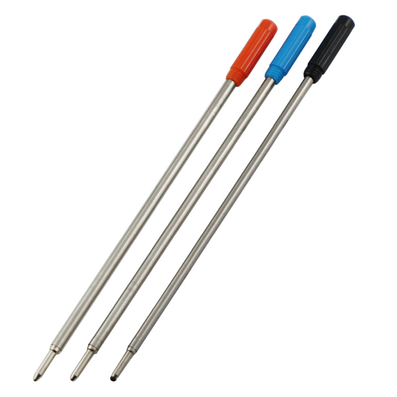 Gift Pen Replacement Refill, Fine Metal Replacement Core, Red 1.0mm, Blue-Black Ballpoint Pen, Threaded Oil-Based Core