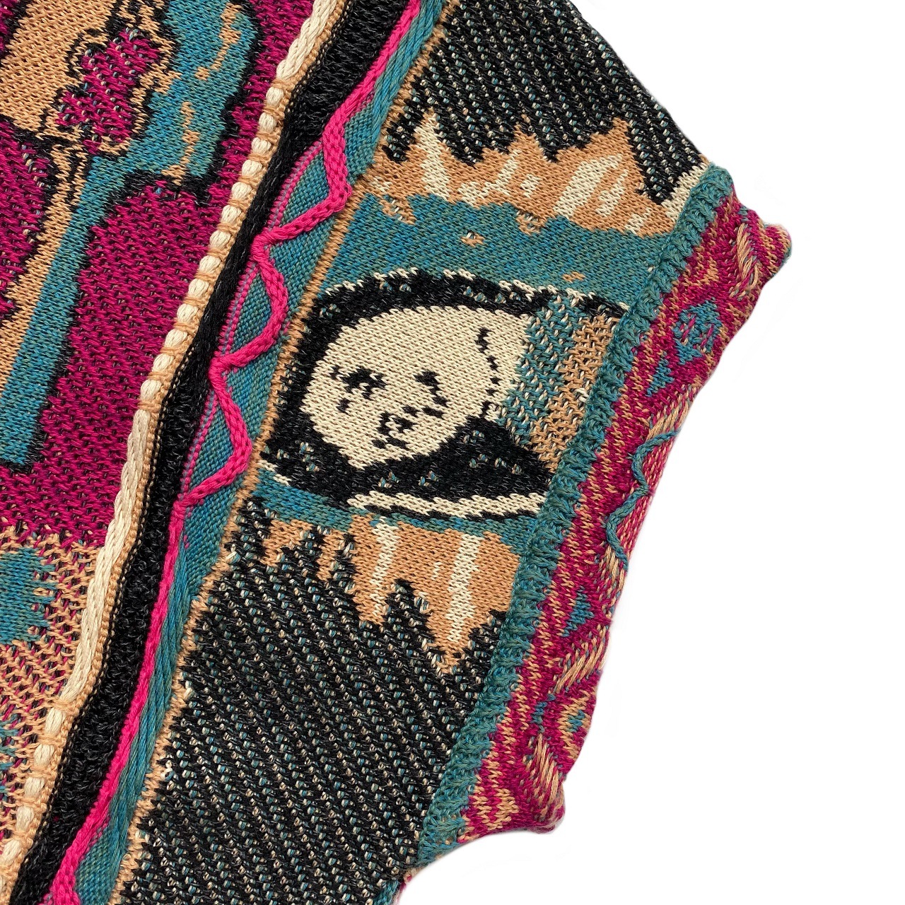 Men's Knitted Sweater Vintage Ethnic Sleeveless Pullover Vest_voghion.com