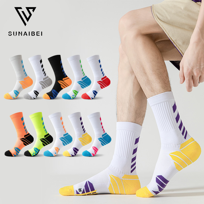 Basketball Socks Summer Breathable Towel Bottom Thickeneded Practical Mid-Length Sports Training Elite Socks Men's High Top Durable