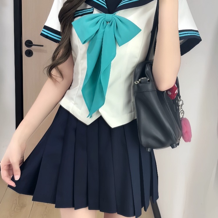【Li Yin Xuejie】Original Authentic Jk Uniform, Academy-Style Fitted Sailor Suit Set for Students, Summer
