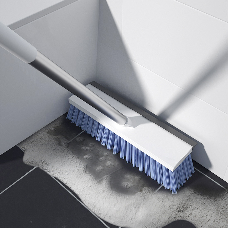 Bathroom Floor Brush with Long Handle, Hard Bristle Floor Brush for Cleaning Tiles, Bathroom and Kitchen Gap Cleaning Tool