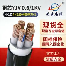 国网入围电缆厂家国标阻燃辐照交联电力电缆线4+1芯YJV铜芯电缆线