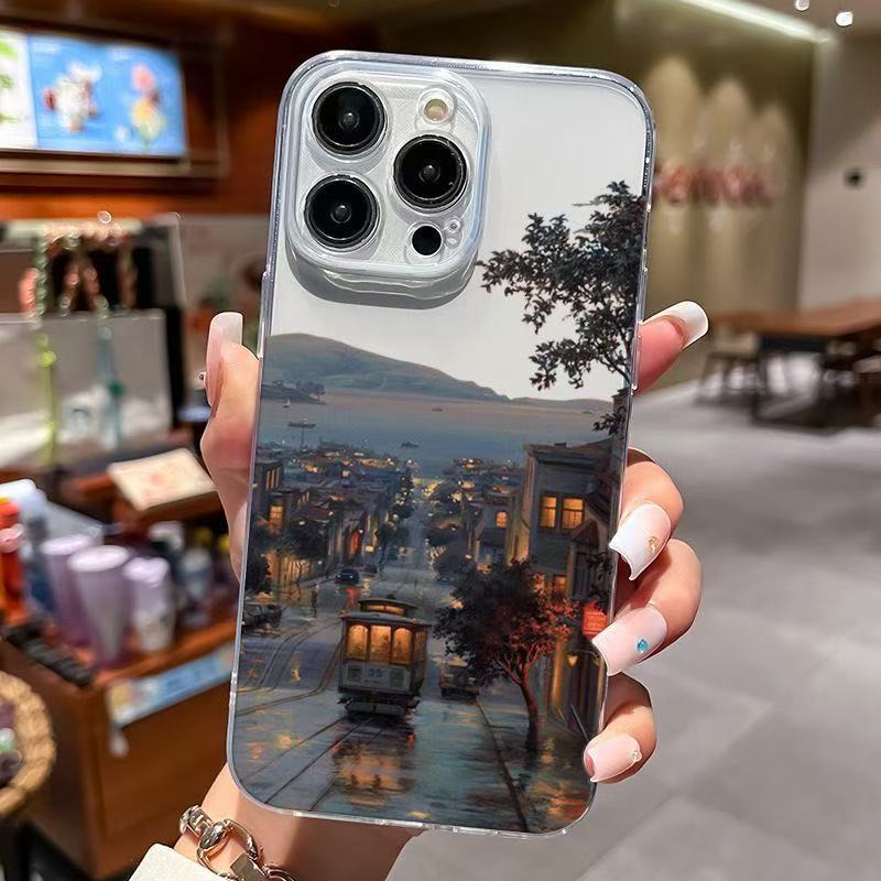 Paisaje rural para iphone16promax funda para teléfono móvil hermoso Apple 15 anti-caída 14pro nuevo 13/12