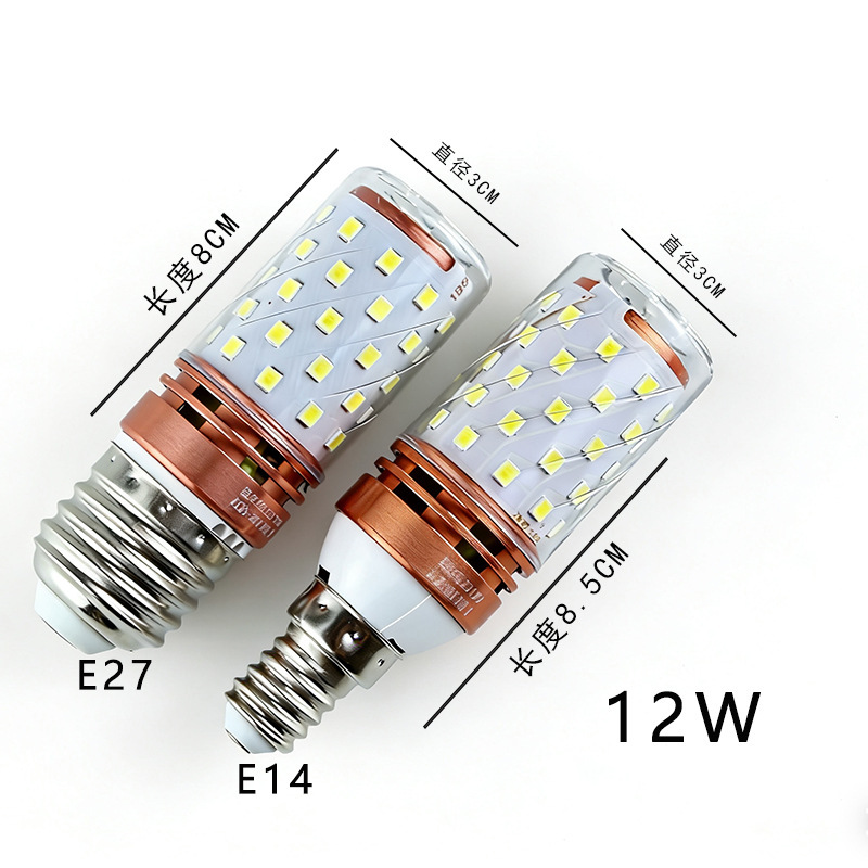 bombilla led cabeza de luz casera fuerte 12w16w lámpara de maíz E12 tornillo inteligente tricolor vela luminosa lámpara candelabrera