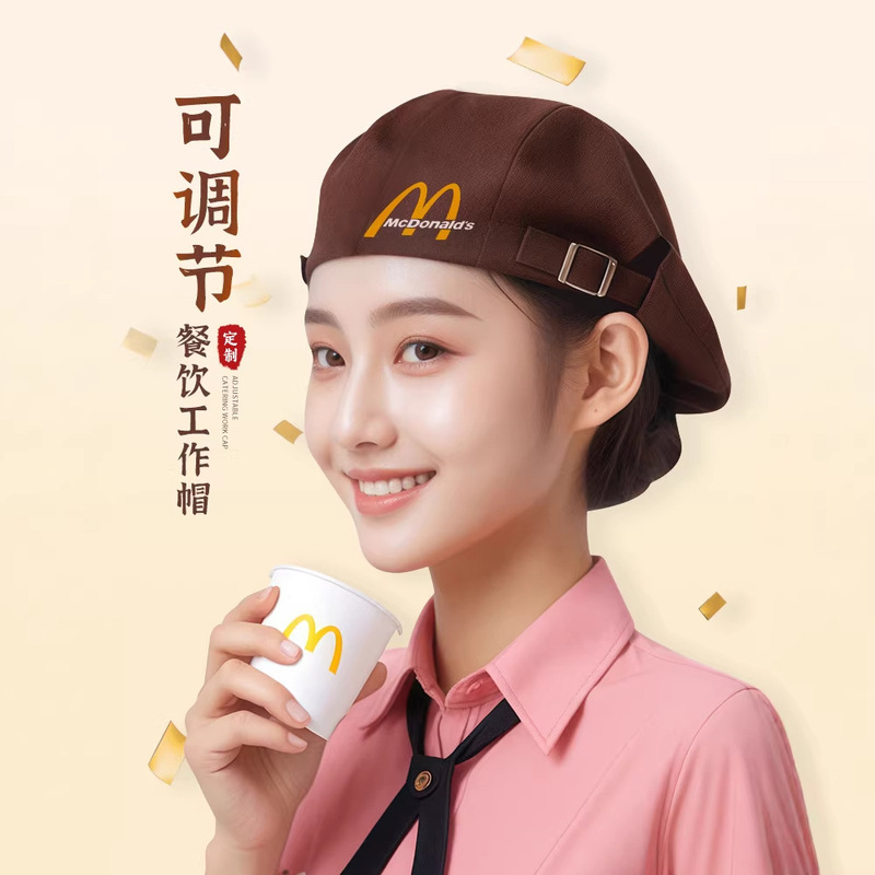 Waiter Hat Catering Special Milk Tea Coffee Shop Beret Kitchen Anti-oil Smoke Dropping Chef Work Hat Female Waiter Hat Catering Special Milk Tea Coffee Shop Beret Kitchen Anti-oil Smoke Dropping Chef Work Hat Female