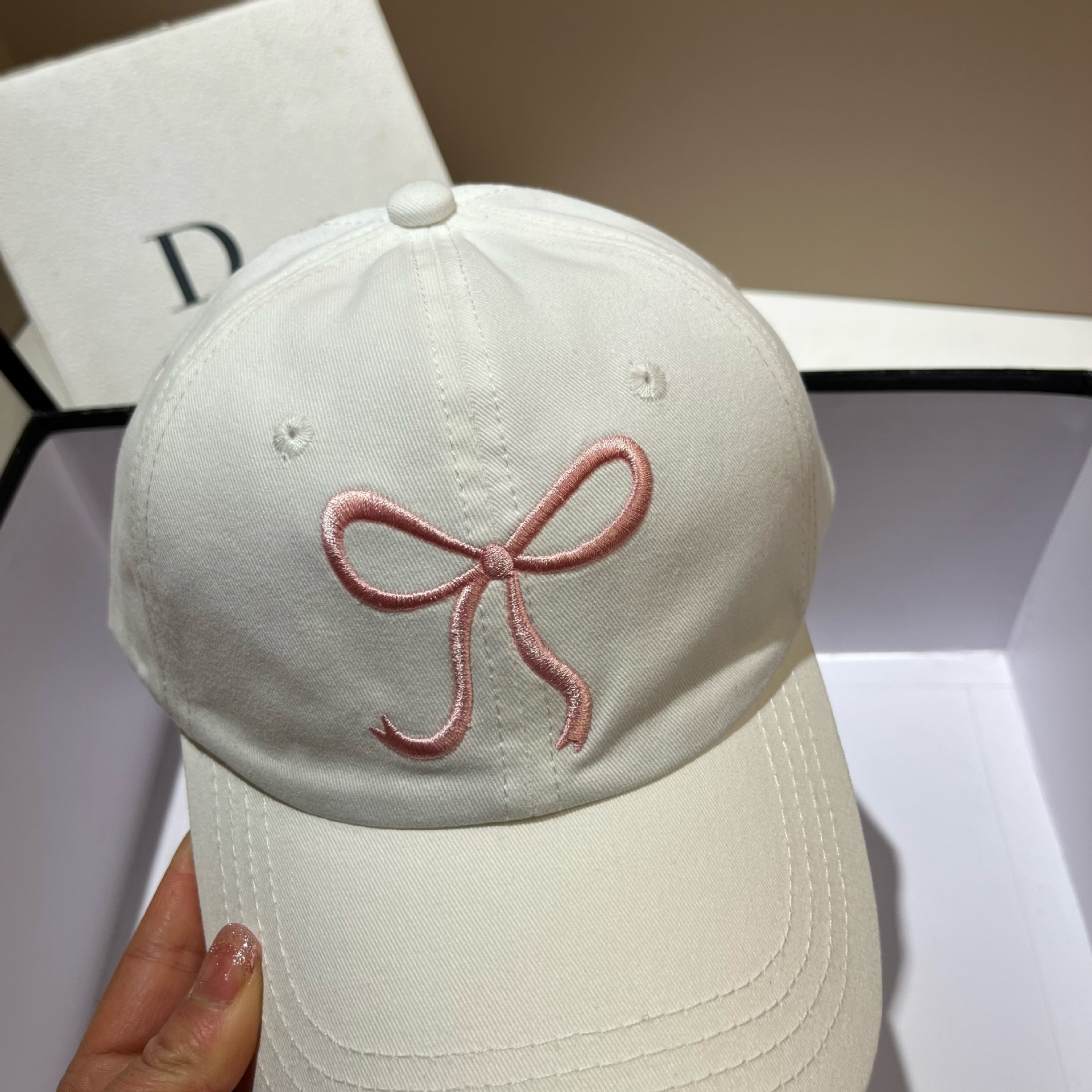 Κορεάτικο καπέλο μπέιζμπολ σε στυλ αστεριού, φρέσκο, γλυκό κεντημένο φιόγκο με ράμφος πάπιας, νέο αθλητικό καπέλο για την άνοιξη και το καλοκαίρι_voghion.com