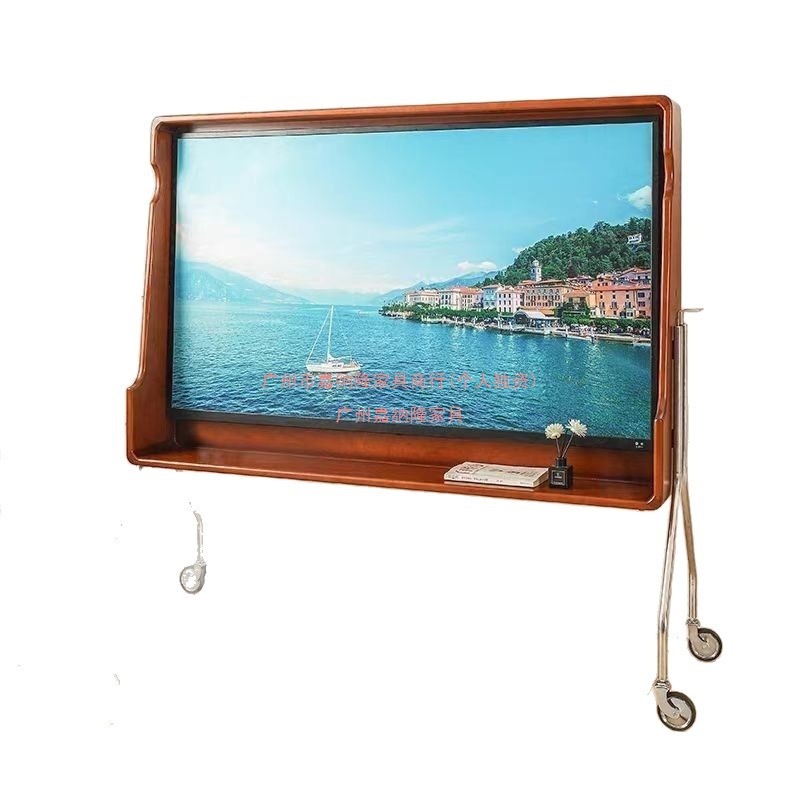 モバイルテレビスタンドレトロ小型寝室ホームインターネット有名人のリビングルームテレビキャビネット床置き無垢材アンティークスタイル|undefined