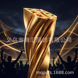 金色扭曲 FIFA CUP 奖杯装饰摆件足球冠亚球迷家桌面赛事好物606
