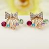 Accessory, earrings with bow, Korean style, wholesale, Aliexpress