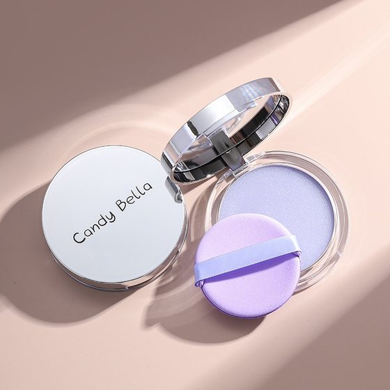 Candy bella oil control makeup powder-free powder cake light breathable natural nude makeup durable skin loose powder purple