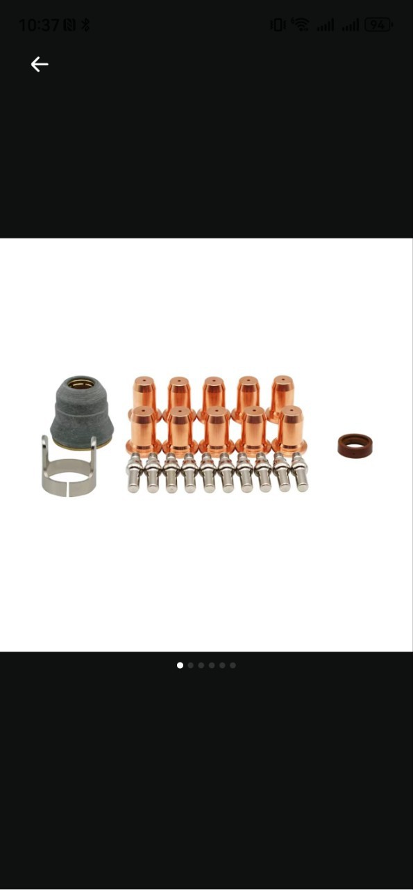 PT60电极割嘴20件套等离子切割枪易损件52582/51313电极喷嘴20PCS