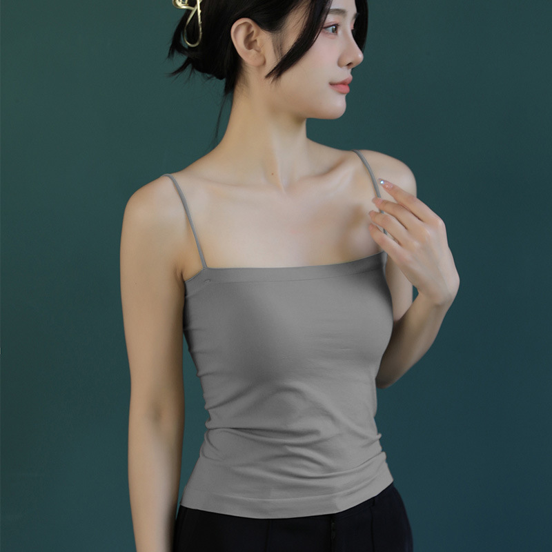 Fuera del hombro tubo superior Correa principios de primavera nicho diseño delgado hombro Correa chaleco exterior desgaste interior superior de las mujeres nuevo en stock