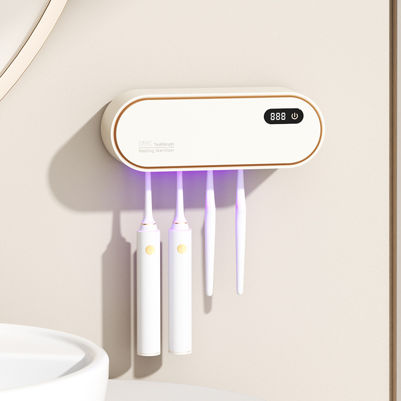 スマート歯ブラシ消毒器紫外線乾燥風乾殺菌デジタル表示穴なし|undefined
