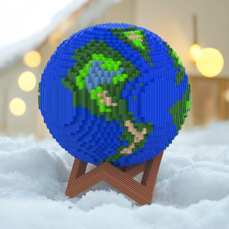 Compatible with Lego's New Globe Small Particle Assembled Educational Children's Toys Building Blocks Puzzle Ornaments Birthday Gifts