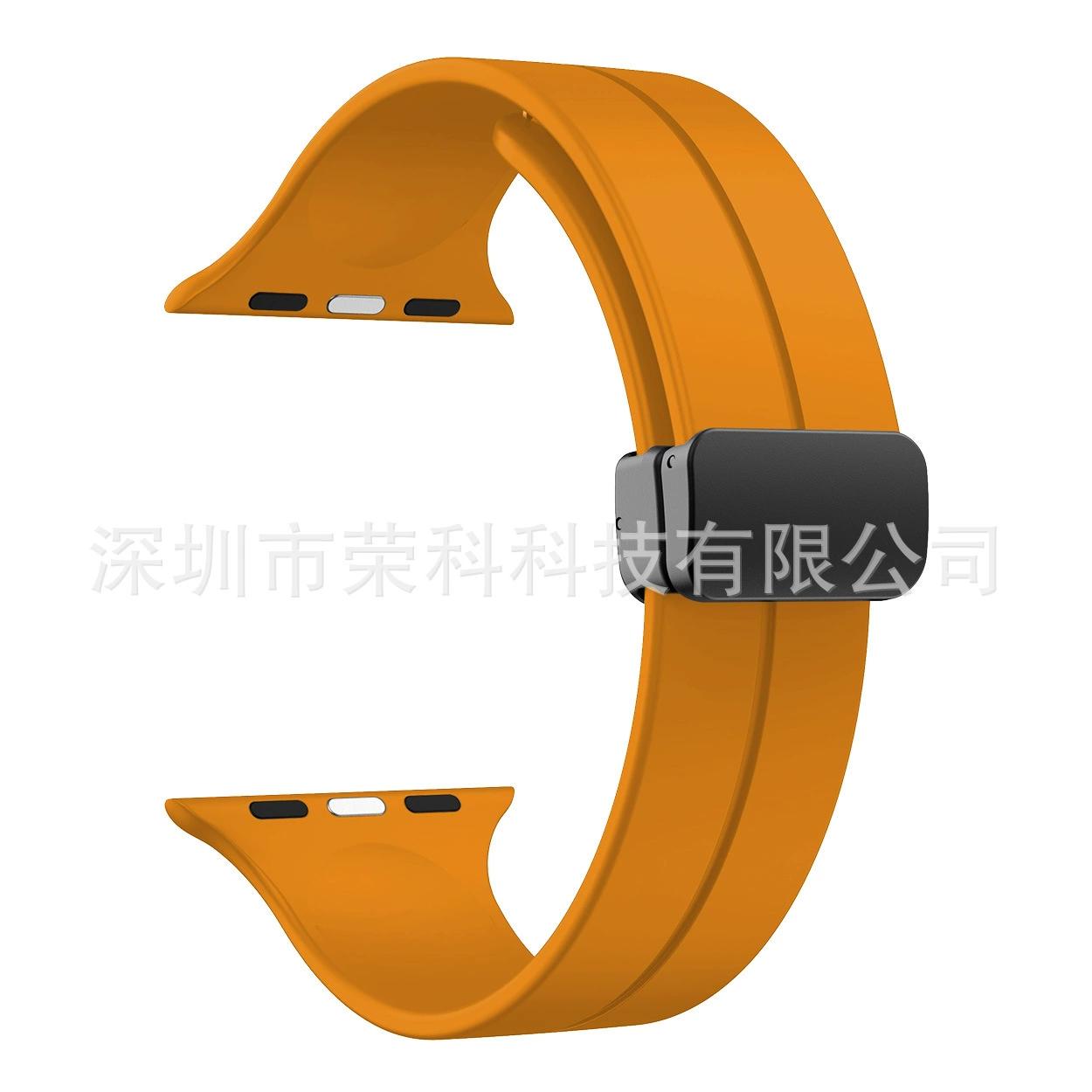 Suitable for Apple Watch Folding Silicon Rape Band IWATCH1-8 Generation Folding Magnetic Stroke Stroke Stroke Silicone Silicone